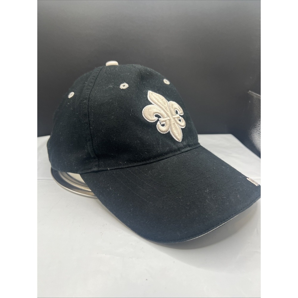 New Orleans Saints Who Dat Adjustable Hat Cap Black Silver Embroidered